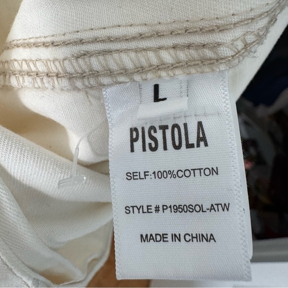 Anthropologie’s Pistola Grover 100% Cotton Utility Jumpsuit in Cream Size L - Picture 10 of 10